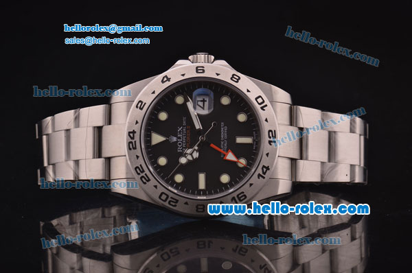 Rolex Explorer II 43mm Rolex 3187 Movement Steel Case/Strap with Black Dial - Click Image to Close
